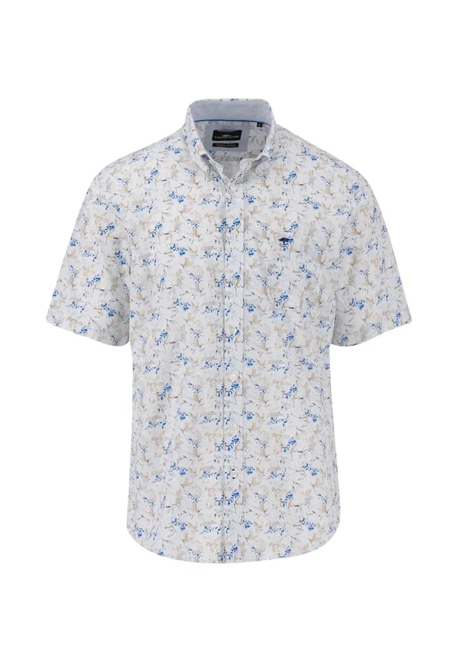 Shirts Men FYNCHHATTON Halklm Shirt With Botanical Print Peesummer Breeze
