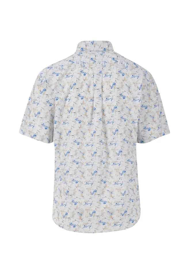 Shirts Men FYNCHHATTON Halklm Shirt With Botanical Print Peesummer Breeze
