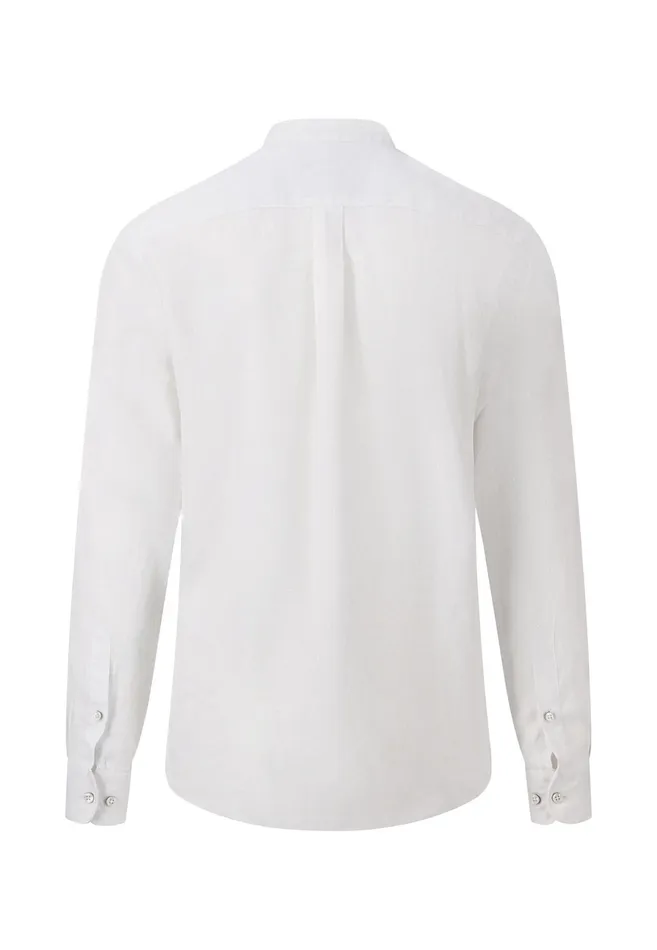 Shirts Men FYNCHHATTON Light Premium Linen Shirt With A Stand up Collar Whitestonenavydusty Olivesummer Breezeblack