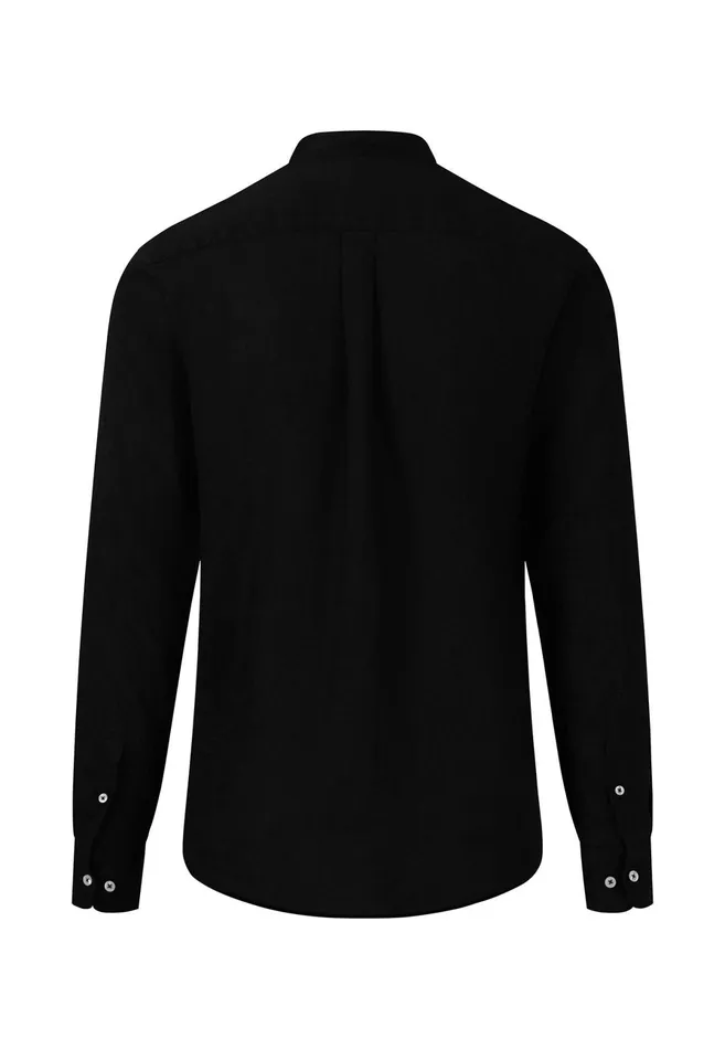Shirts Men FYNCHHATTON Light Premium Linen Shirt With A Stand up Collar Whitestonenavydusty Olivesummer Breezeblack