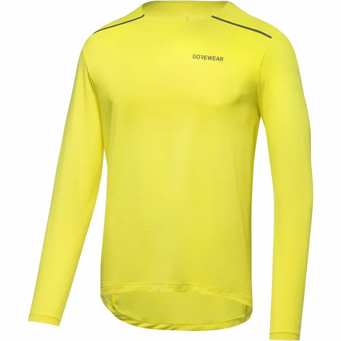 Shirts Men GOREWEAR Contest 20 Long Sleeve Tee Mens Neon Yellow