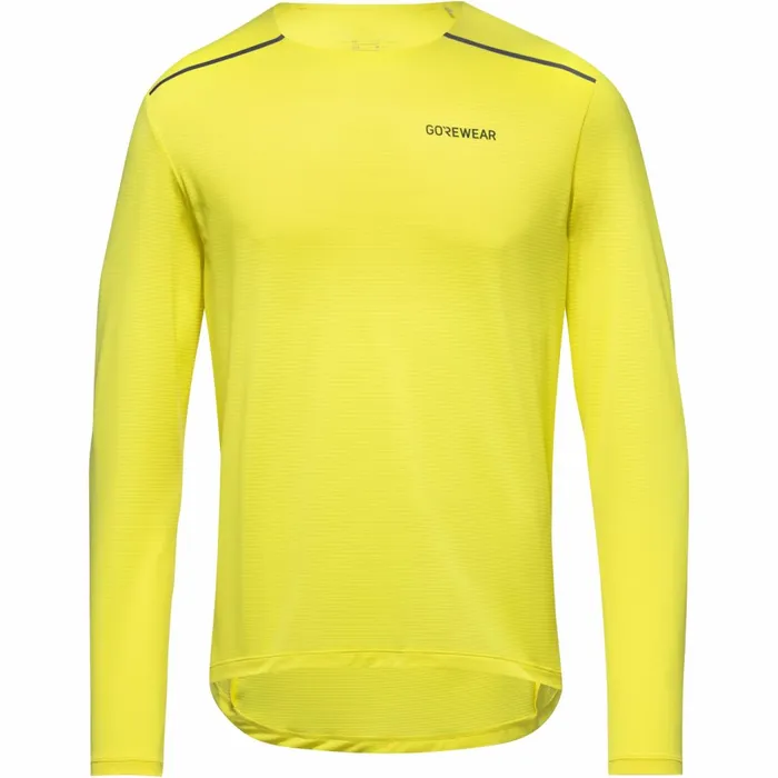 Shirts Men GOREWEAR Contest 20 Long Sleeve Tee Mens Neon Yellow