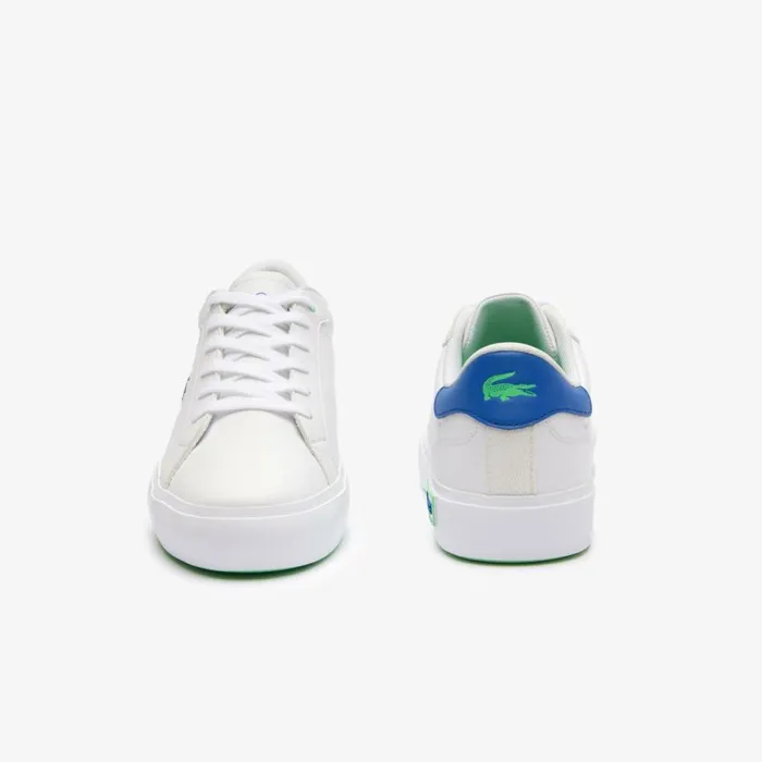 Shoes and Accessories Kids Lacoste Juniors039 Powercourt Sneakers Whiteblue 080