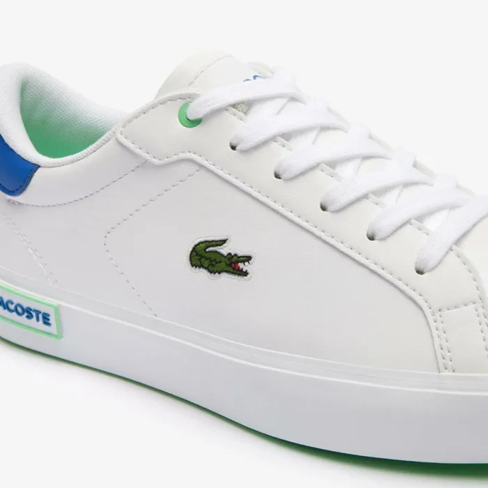 Shoes and Accessories Kids Lacoste Juniors039 Powercourt Sneakers Whiteblue 080