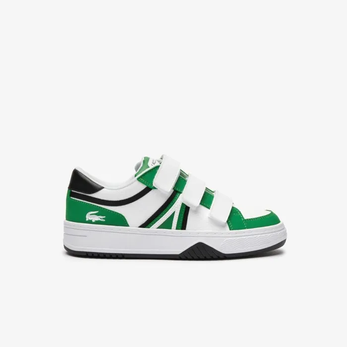 Shoes and Accessories Kids Lacoste Juniors L001 Sneakers Dk Grnwht 2d2