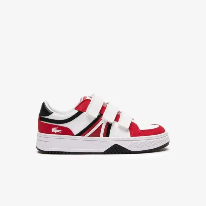 Shoes and Accessories Kids Lacoste Kids039 L001 Branded Sneakers Redwhite 17k