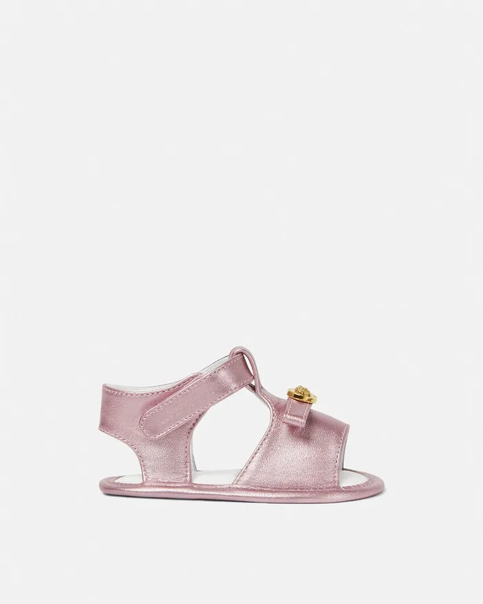 Shoes and First Steps Kids Versace Medusa Baby Metallic Sandals Light Pink