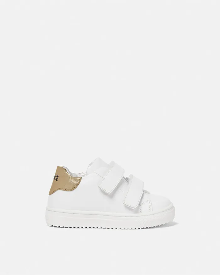 Shoes Kids Versace Logo Baby Sneakers Whitegold