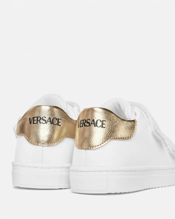 Shoes Kids Versace Logo Baby Sneakers Whitegold