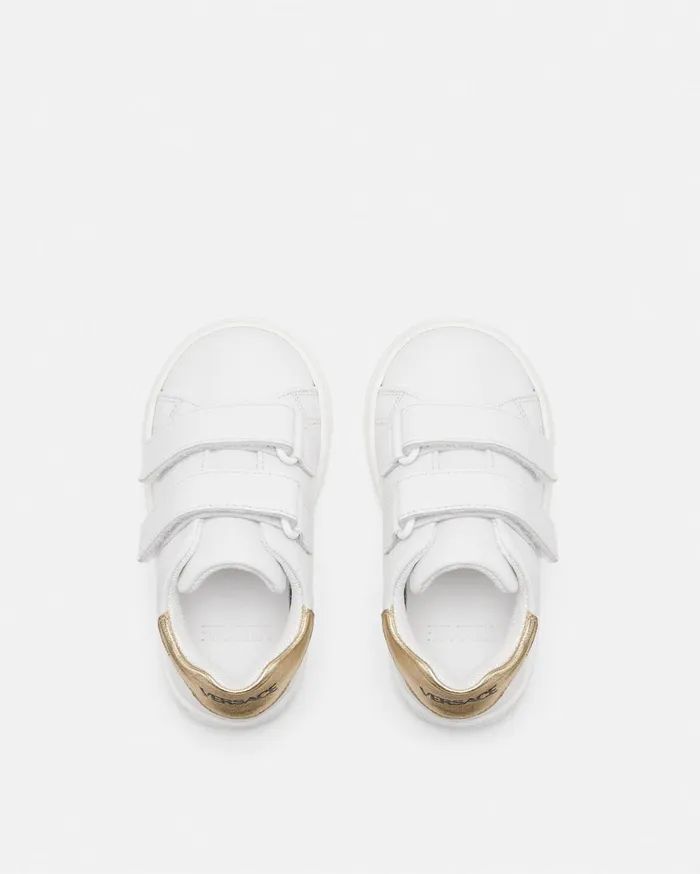 Shoes Kids Versace Logo Baby Sneakers Whitegold
