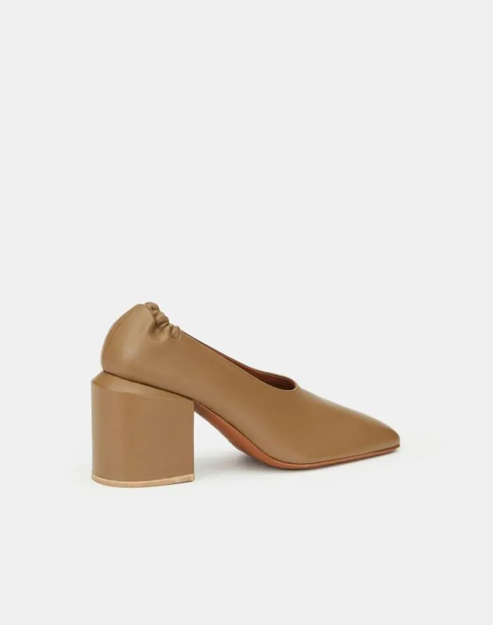 Shoes Nappa Leather Square Toe Pump Cadet Khaki Lafayette 148 New York Heels