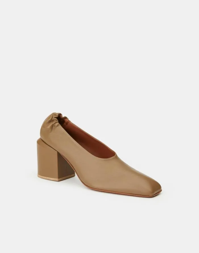 Shoes Nappa Leather Square Toe Pump Cadet Khaki Lafayette 148 New York Heels
