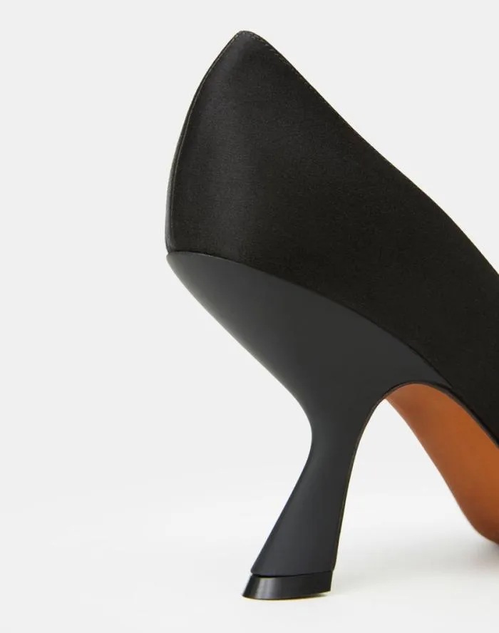 Shoes Satin High Heeled Pump Black Lafayette 148 New York Heels