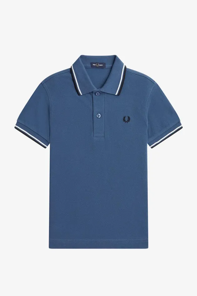 Shop The ShirtKids Twin Tipped Shirt Midnight Bluesnow Whiteblack Fred Perry Kids