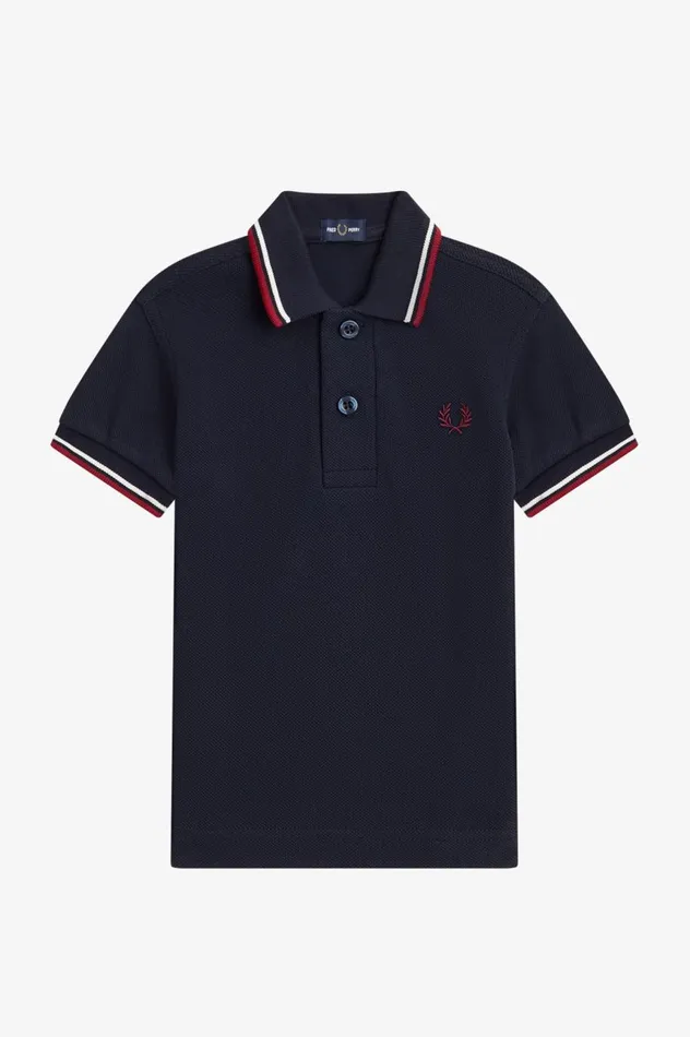 Shop The ShirtMy First Shirt Navysnow Whiteburnt Red Fred Perry Kids