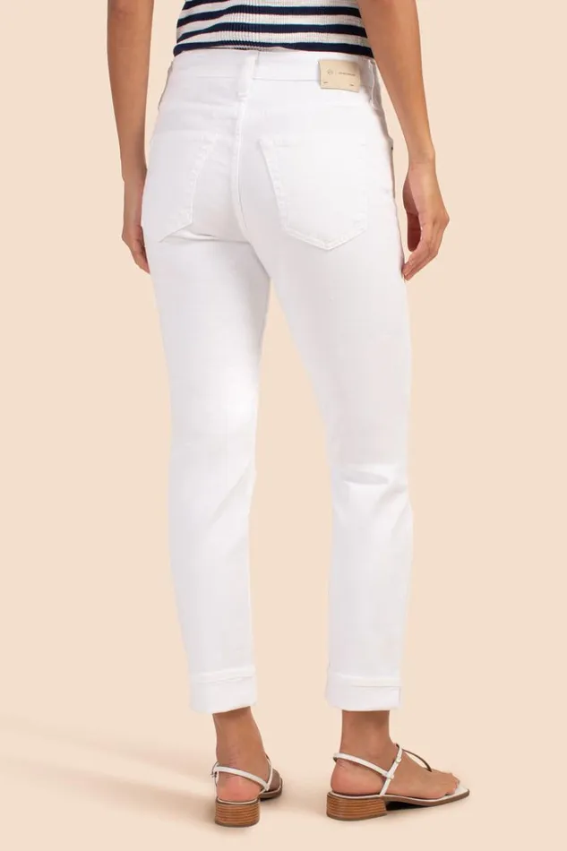 SHOP Trina Turk ALL BOTTOMS AG WHITE SLOUCHY SLIM EXBOYFRIEND JEAN