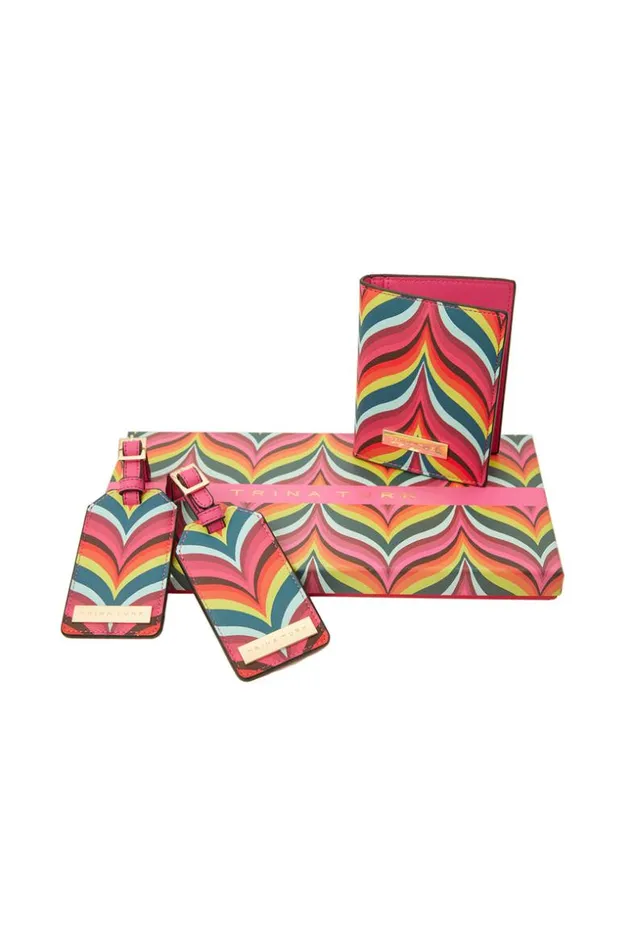 SHOP Trina Turk HANDBAGS CHELSEA CHEVRON PASSPORT SET