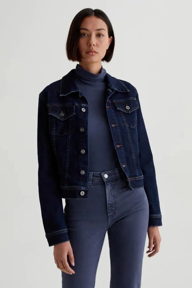SHOP Trina Turk JACKETS and COATS AG DARK WASH ROBYN JEAN JACKET