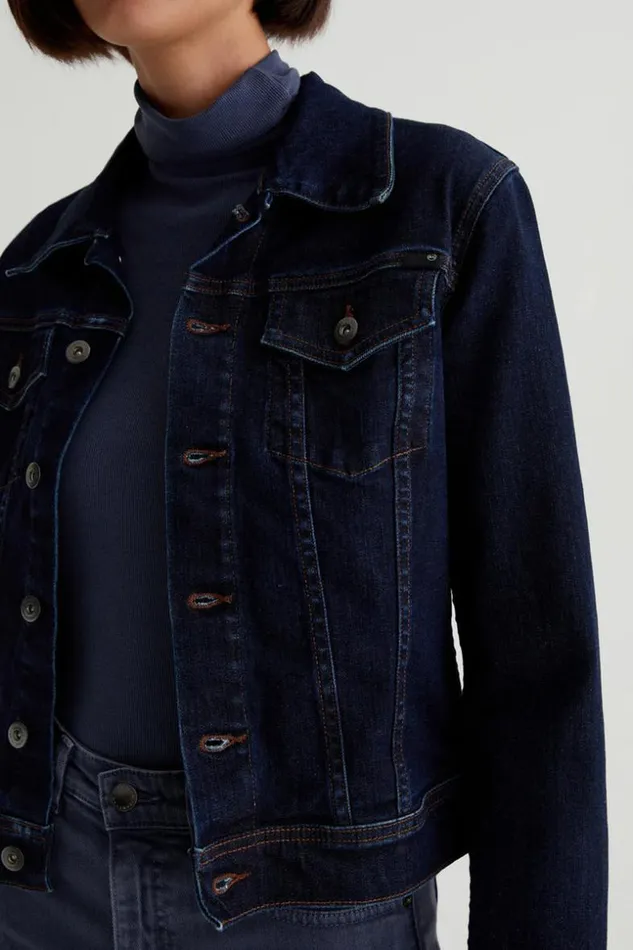 SHOP Trina Turk JACKETS and COATS AG DARK WASH ROBYN JEAN JACKET