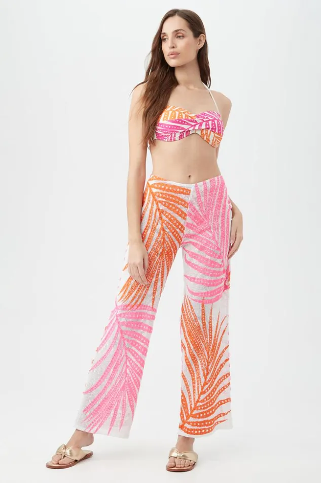 SHOP Trina Turk MATCHING SWIM SETS WOMEN039S SHEER TROPICS LACE UP SWIM COVERUP PANT