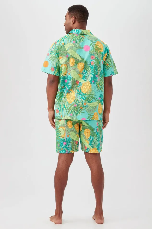 SHOP Trina Turk MEN039S SLEEPWEAR GOING BANANAS MEN039S SHORT SLEEVE BOXER SHORT POPLIN PJ SET