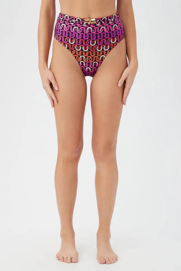 SHOP Trina Turk SWIM BOTTOMS ECHO BELTED HIGHWAIST SWIM BOTTOM