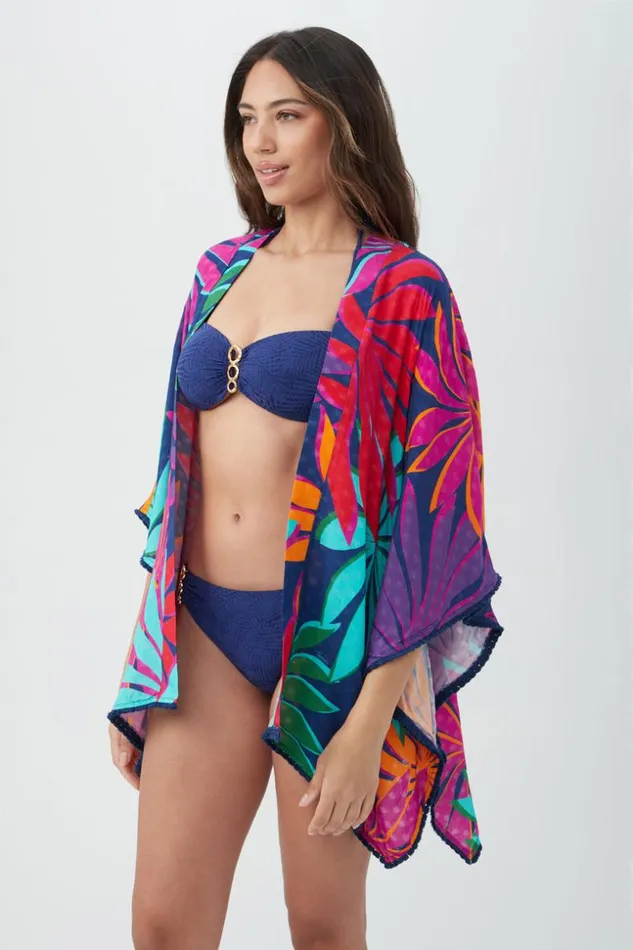 SHOP Trina Turk SWIM COVER UPS WOMEN039S WAILEA FRINGE KIMONO SWIM COVERUP
