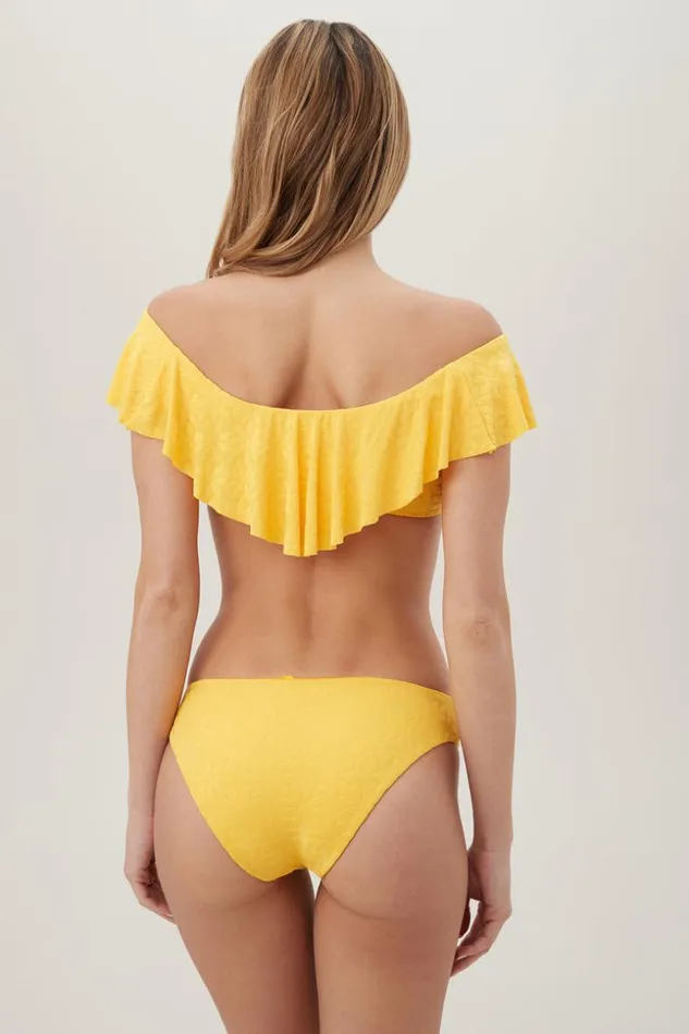 SHOP Trina Turk SWIM TOPS WOMEN039S JOPLIN JACQUARD OFF THE SHOULDER RUFFLE BANDEAU SWIM TOP