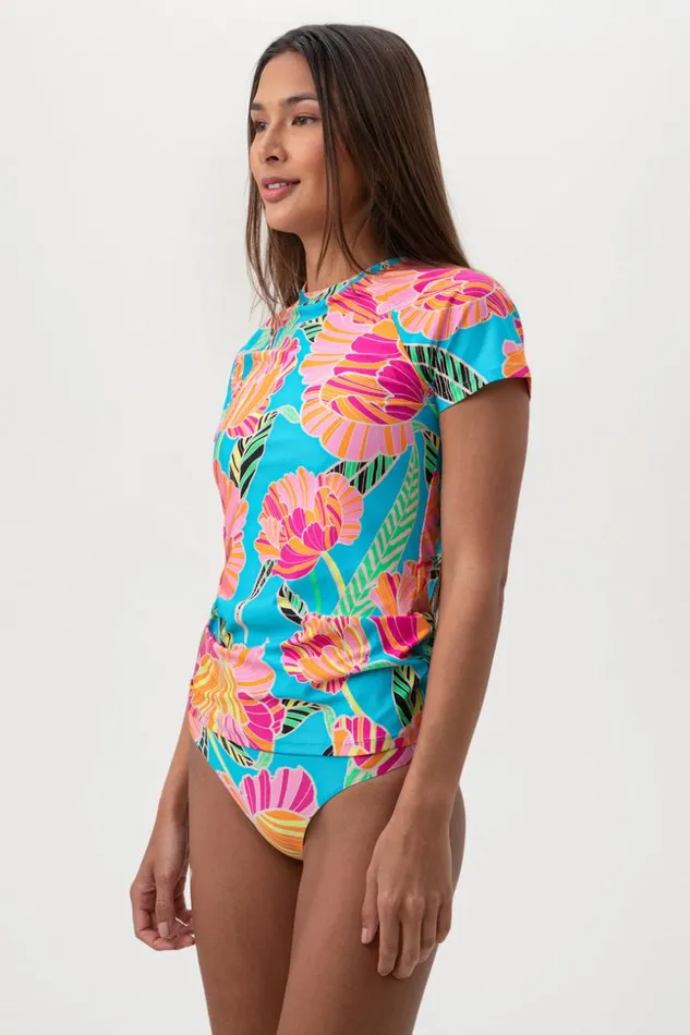 SHOP Trina Turk SWIM TOPS WOMEN039S POPPY SHORT SLEEVE CREWNECK SWIM TEE