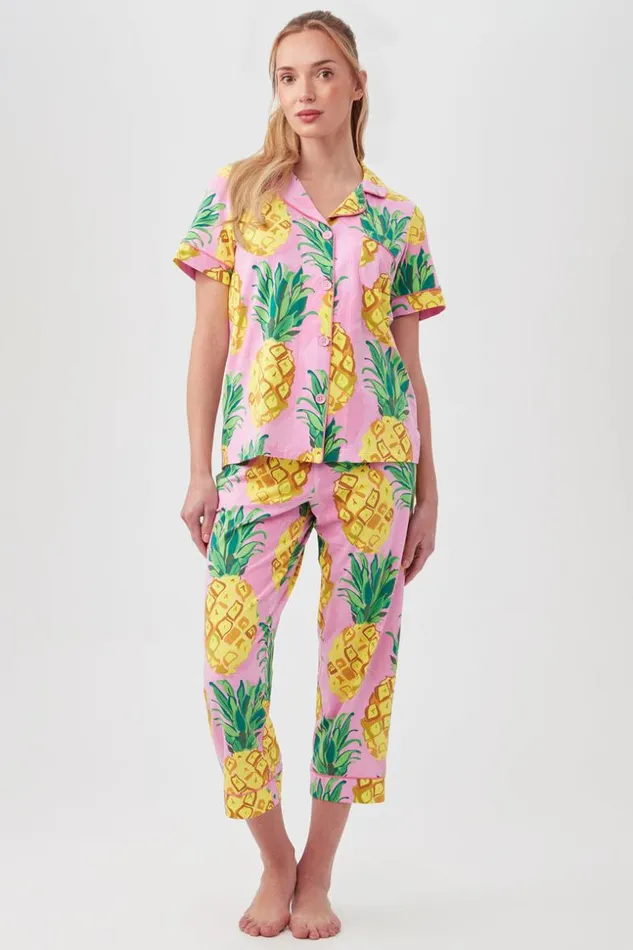 SHOP Trina Turk WOMEN039S SLEEPWEAR PINEAPPLES WOMEN039S SHORT SLEEVE CROPPED PANT JERSEY PJ SET SHOP Trina Turk WOMEN039S SLEEPWEAR PINEAPPLES WOMEN039S SHORT SLEEVE CROPPED PANT JERSEY PJ SET