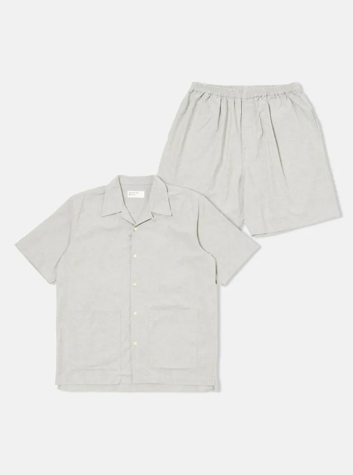Short Pyjama Set In Olive Recycled Cotton Men Universal Works Nightwear