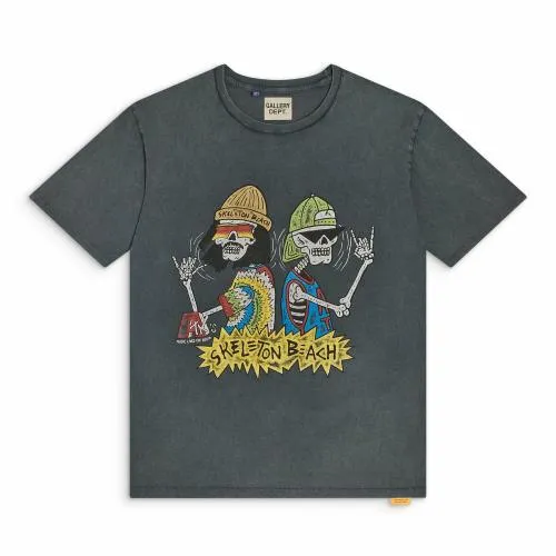 Short Sleeve Men Gallery Dept ATK SKELETON BEACH TEE Black