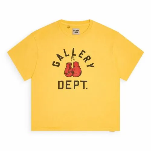 Short Sleeve Men Gallery Dept BOXING MERCH TEE Gold Yellow