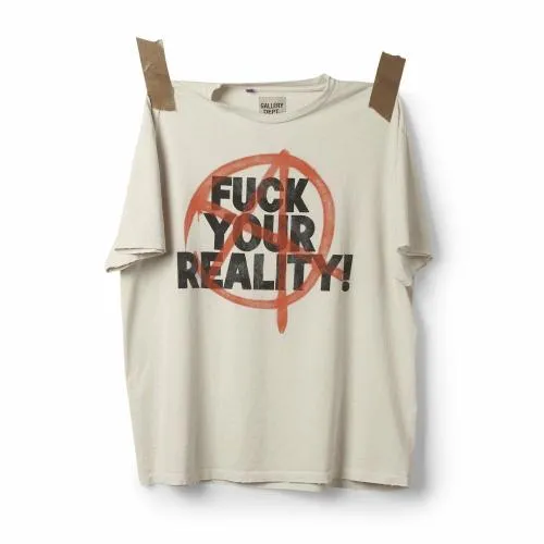 Short Sleeve Men Gallery Dept FUCK YOUR REALITY TEE Archival White