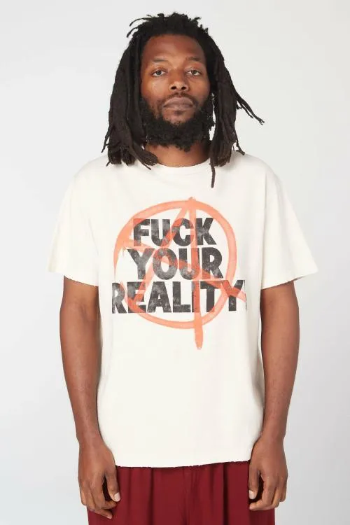 Short Sleeve Men Gallery Dept FUCK YOUR REALITY TEE Archival White