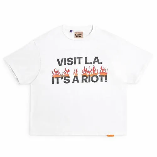 Short Sleeve Men Gallery Dept LA RIOT TEE White