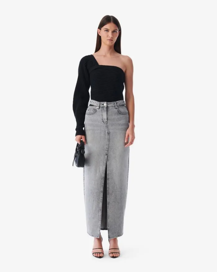 Shorts and Skirts Women IRO FINJI SPLIT DENIM MIDI SKIRT