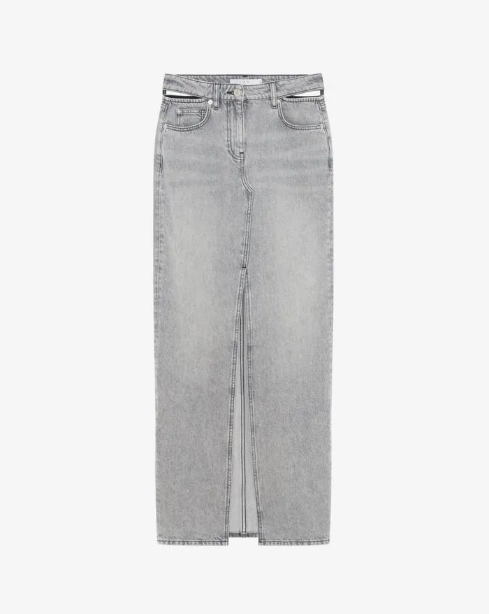 Shorts and Skirts Women IRO FINJI SPLIT DENIM MIDI SKIRT