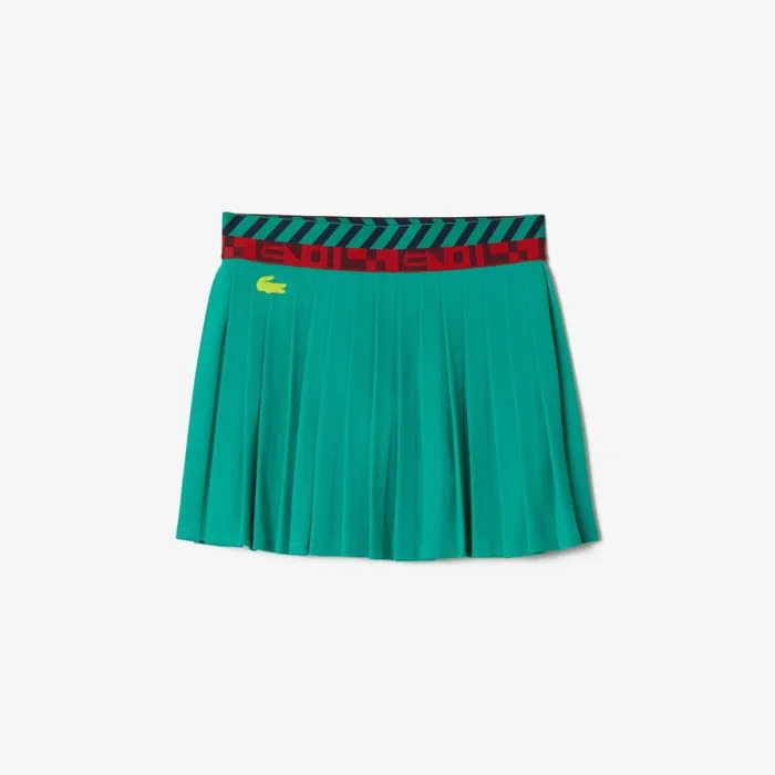 Shorts and Skirts Women Lacoste Women039s SPORT BuiltIn Short Pleated Tennis Skirt Green Navy Blue Yh5