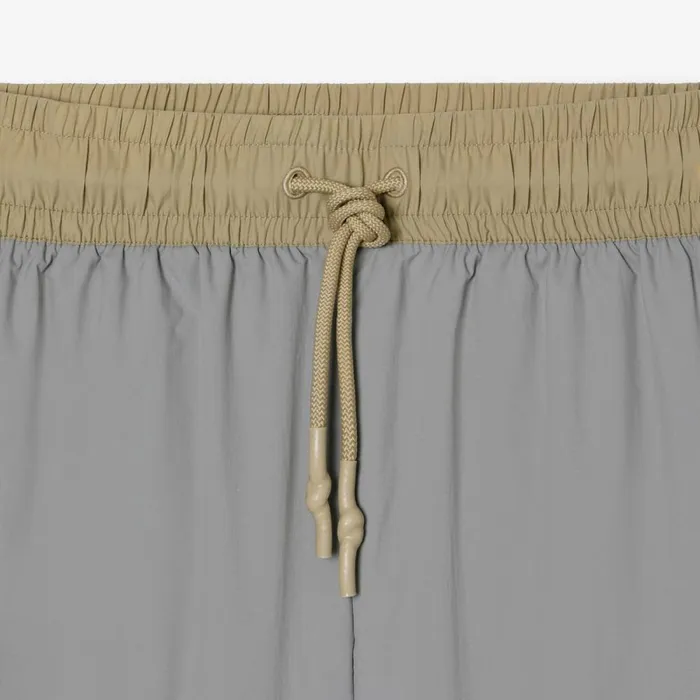 Shorts and Skirts Women Lacoste Womens TwoTone Bermuda Shorts Grey Beige 7mt