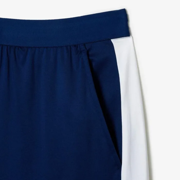 Shorts and Swim Men Lacoste Men039s Lacoste Tennis X Daniil Medvedev Regular Fit Shorts Navy Blue White Li4