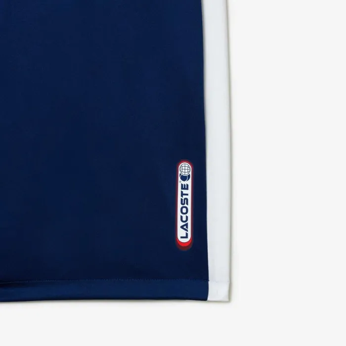 Shorts and Swim Men Lacoste Men039s Lacoste Tennis X Daniil Medvedev Regular Fit Shorts Navy Blue White Li4
