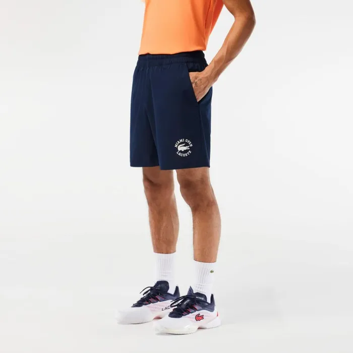 Shorts and Swim Men Lacoste Men039s Miami Open Edition Tennis Shorts Navy Blue 166
