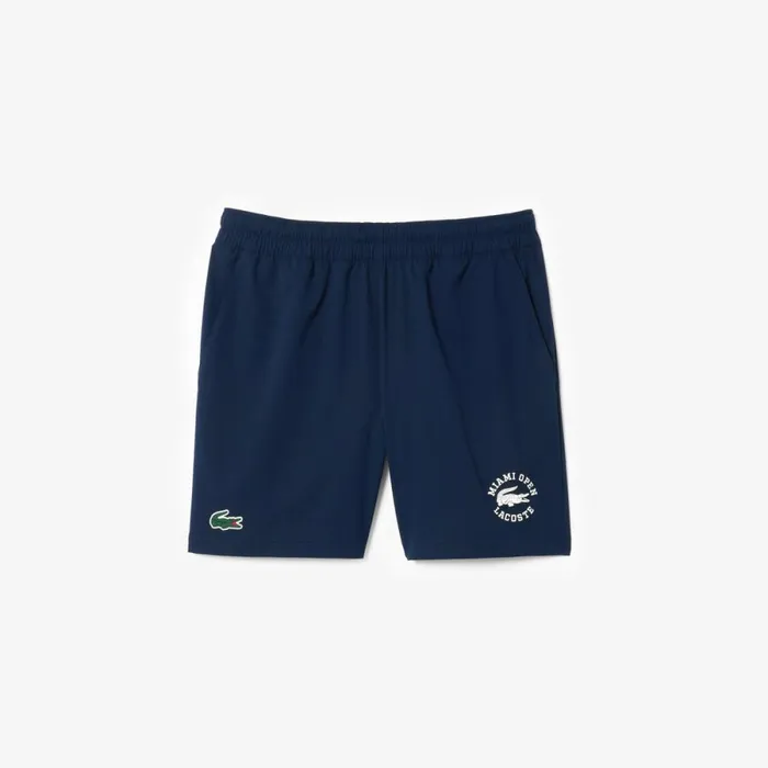 Shorts and Swim Men Lacoste Men039s Miami Open Edition Tennis Shorts Navy Blue 166