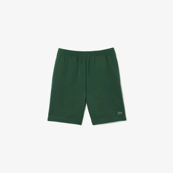 Shorts and Swim Men Lacoste Men039s Regular Fit Fleece Shorts Dark Green Smi