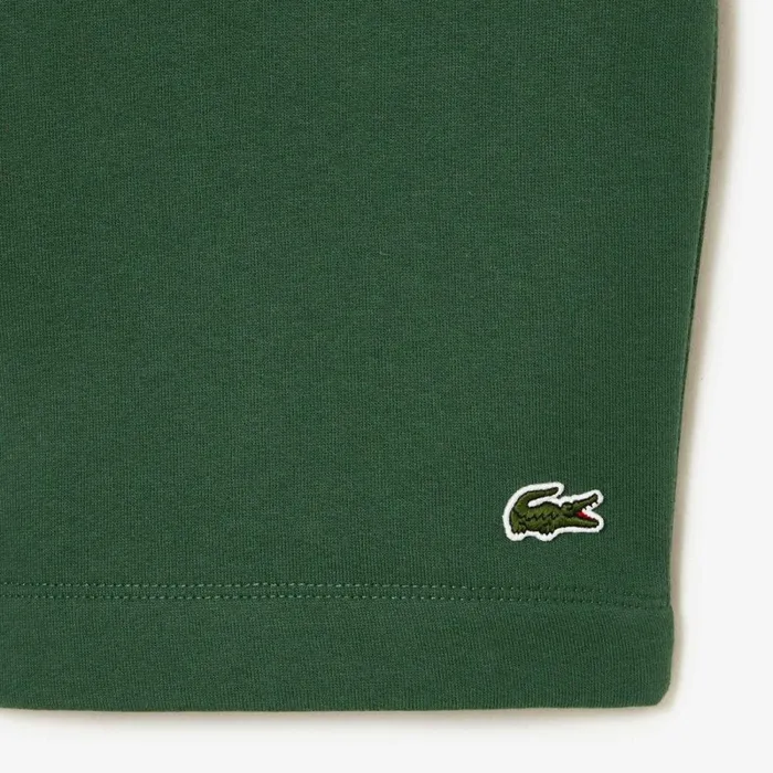 Shorts and Swim Men Lacoste Men039s Regular Fit Fleece Shorts Dark Green Smi