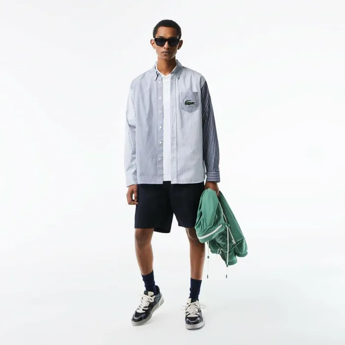 Shorts and Swim Men Lacoste Men039s Regular Fit Stretch Organic Cotton Bermuda Shorts Abysm Blue Hde