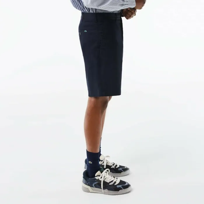 Shorts and Swim Men Lacoste Men039s Regular Fit Stretch Organic Cotton Bermuda Shorts Abysm Blue Hde