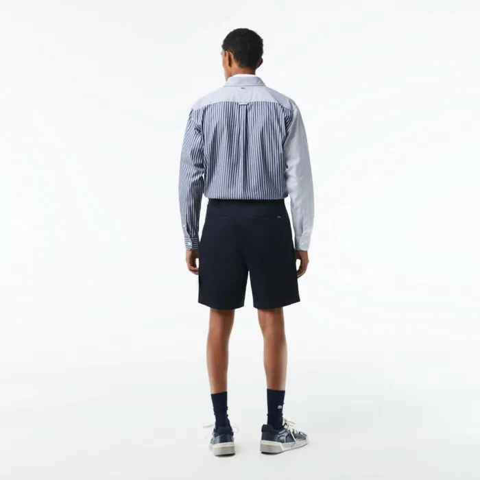 Shorts and Swim Men Lacoste Men039s Regular Fit Stretch Organic Cotton Bermuda Shorts Abysm Blue Hde