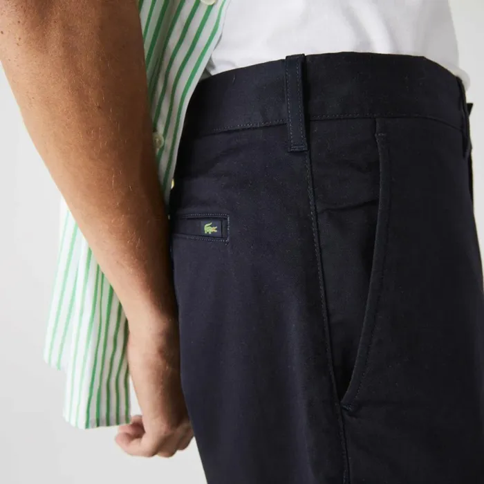 Shorts and Swim Men Lacoste Men039s Regular Fit Stretch Organic Cotton Bermuda Shorts Abysm Blue Hde